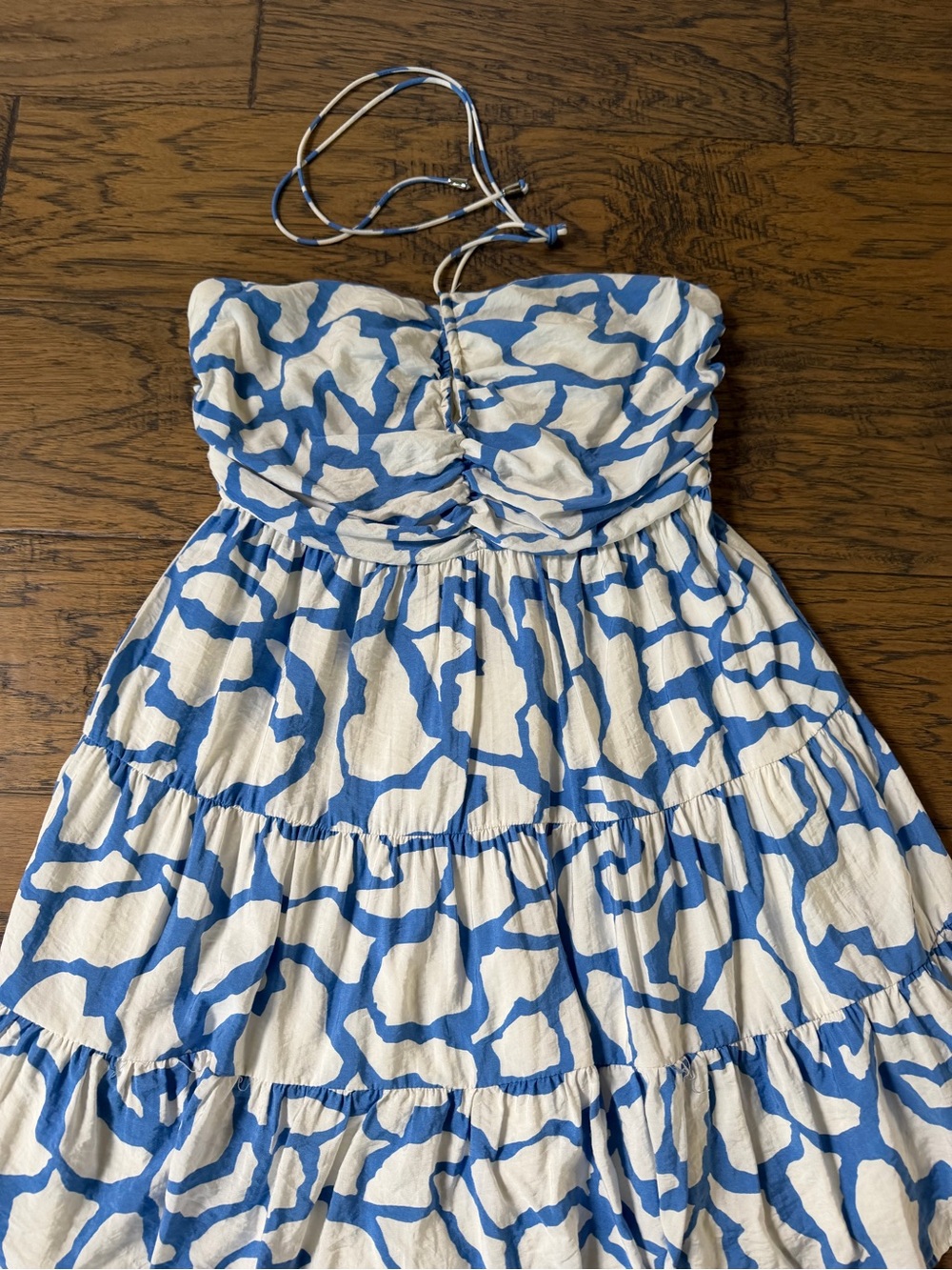 Women’s Blue and White halter dress - Picture 2 of 5